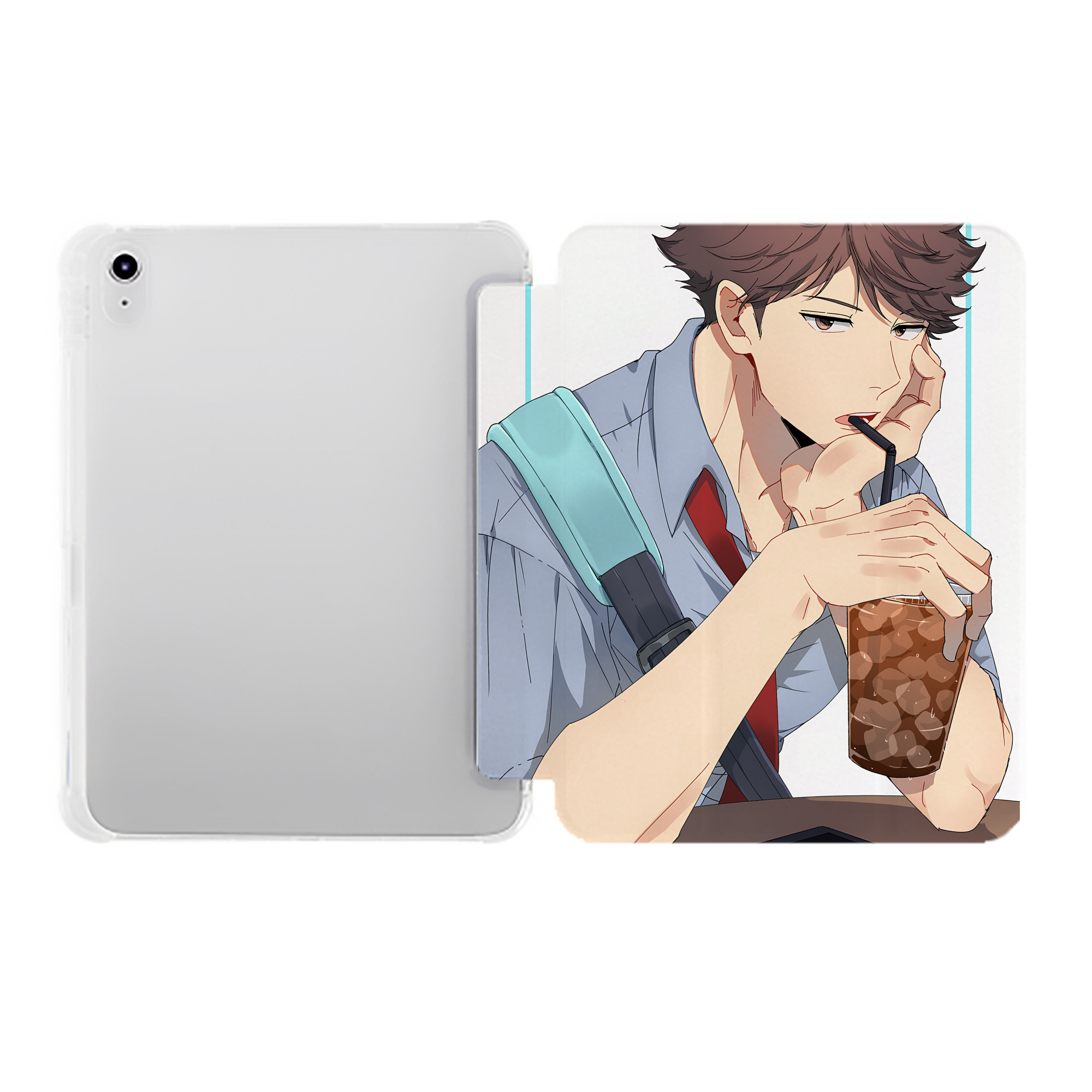 （画像用） ハイキュー!! Haikyu!! IPad ケース ペン収納付き 三つ折りスタンド PUレザー×シリコン 対応機種9.5/10.5/10.9インチ